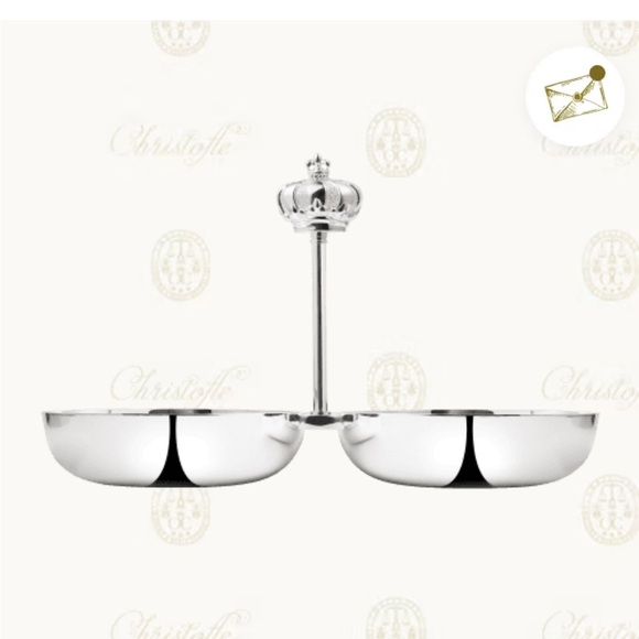 Christofle silver plated double dog bowl - Picture 1 of 6